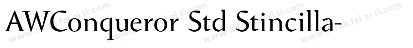 AWConqueror Std Stincilla字体转换